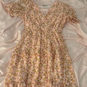 Inspired Hearts Floral Pink Dress